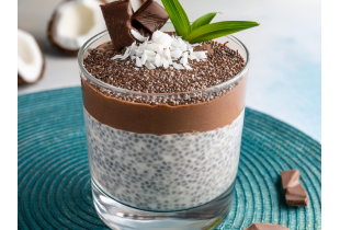 Recette de Chia pudding au chocolat et noix de coco